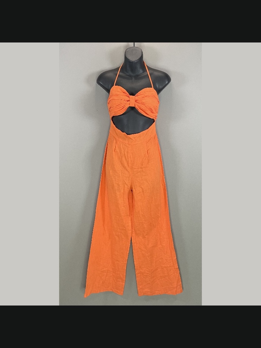 NEW SNDYS. Jumpsuit Womens XS orange cotton wide leg summer casual boho indie